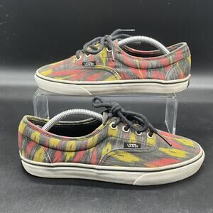 VANS Red Yellow Off The Walls Sneaker Mens 5 Womens 6.5 Casual Lace Up